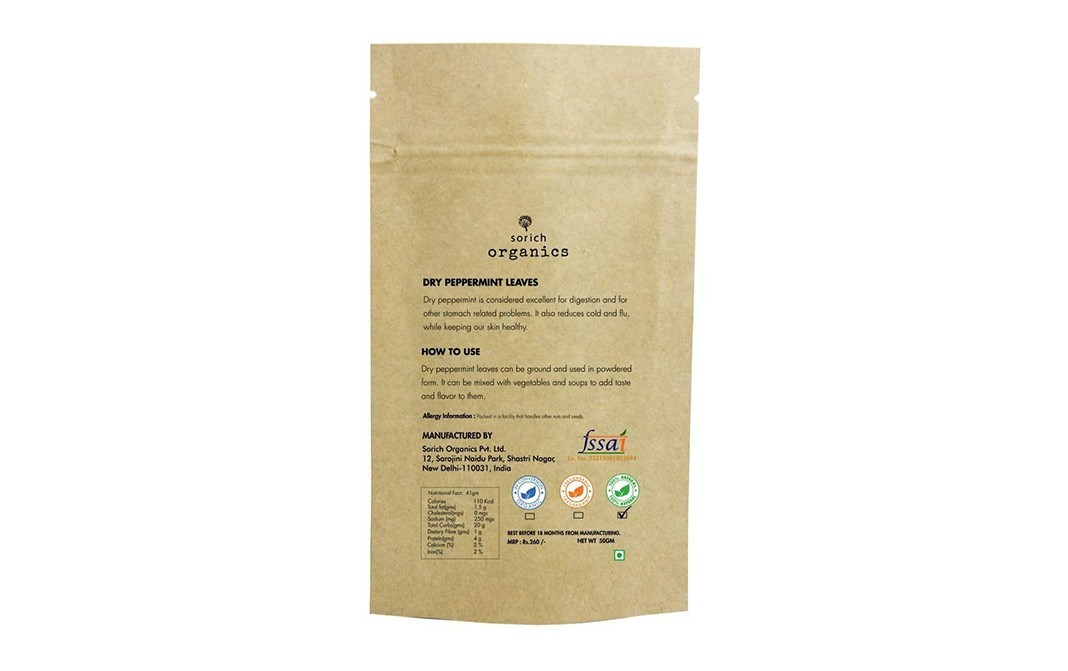 Sorich Organics Peppermint Leaves    Pack  50 grams